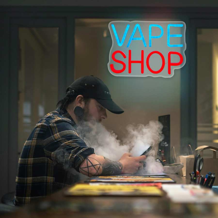 Vape Shop Neon Sign For Wall D - مراجعة Vaping Shop وسعره