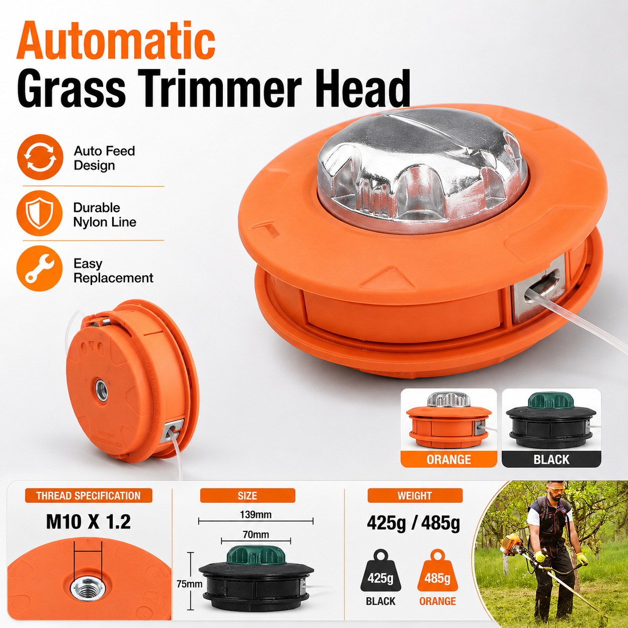 Automatic Grass Trimmer Head,  - مراجعة Dry Herb Vaping Accessories وسعره