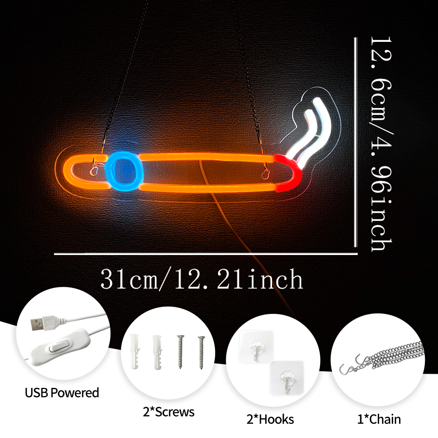 Smoke Neon Sign For Wall Decor - مراجعة Vaping Store وسعره