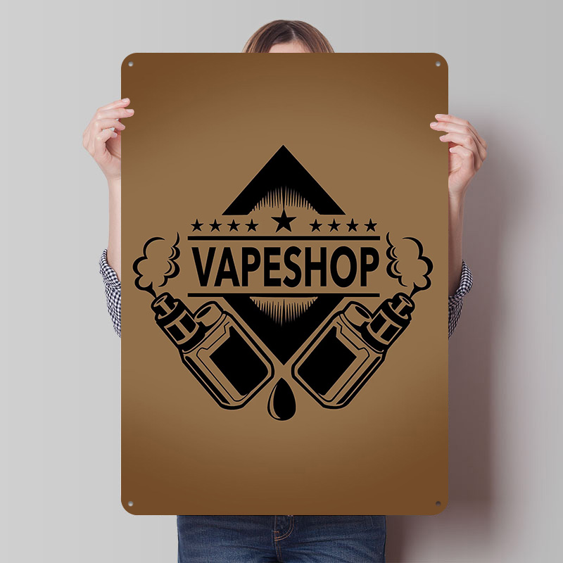 Vape Shop Logo Tinplate Poster - مراجعة Vaping Shop وسعره