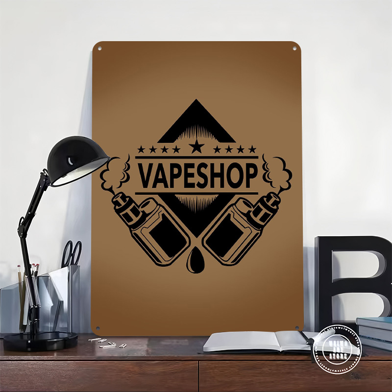 Vape Shop Logo Tinplate Poster - مراجعة Vaping Shop وسعره