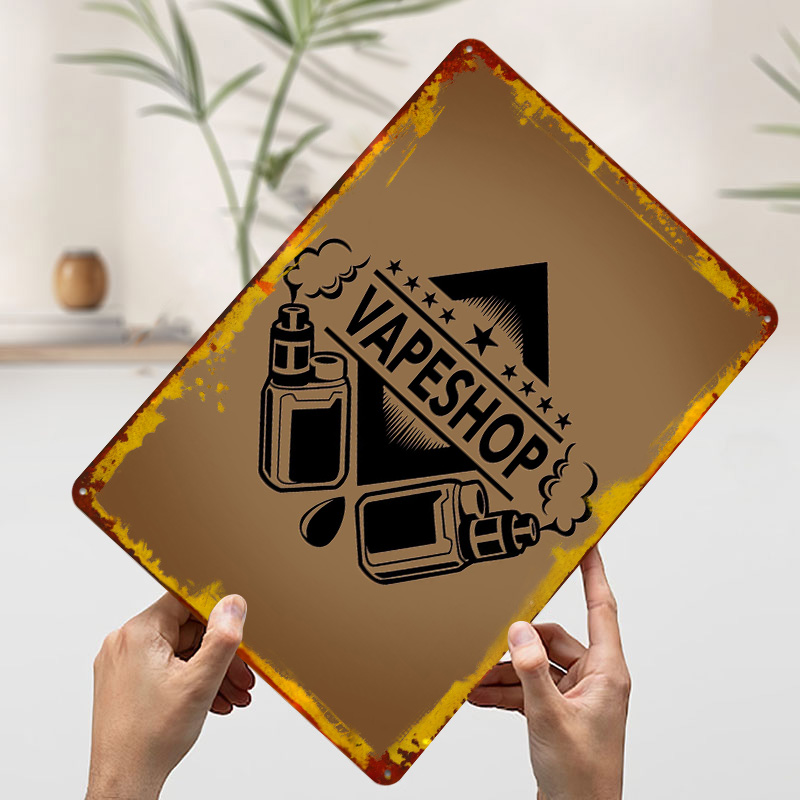 Vape Shop Logo Tinplate Poster - مراجعة Vaping Shop وسعره
