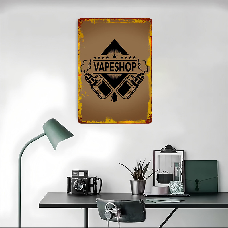 Vape Shop Logo Tinplate Poster - مراجعة Vaping Shop وسعره