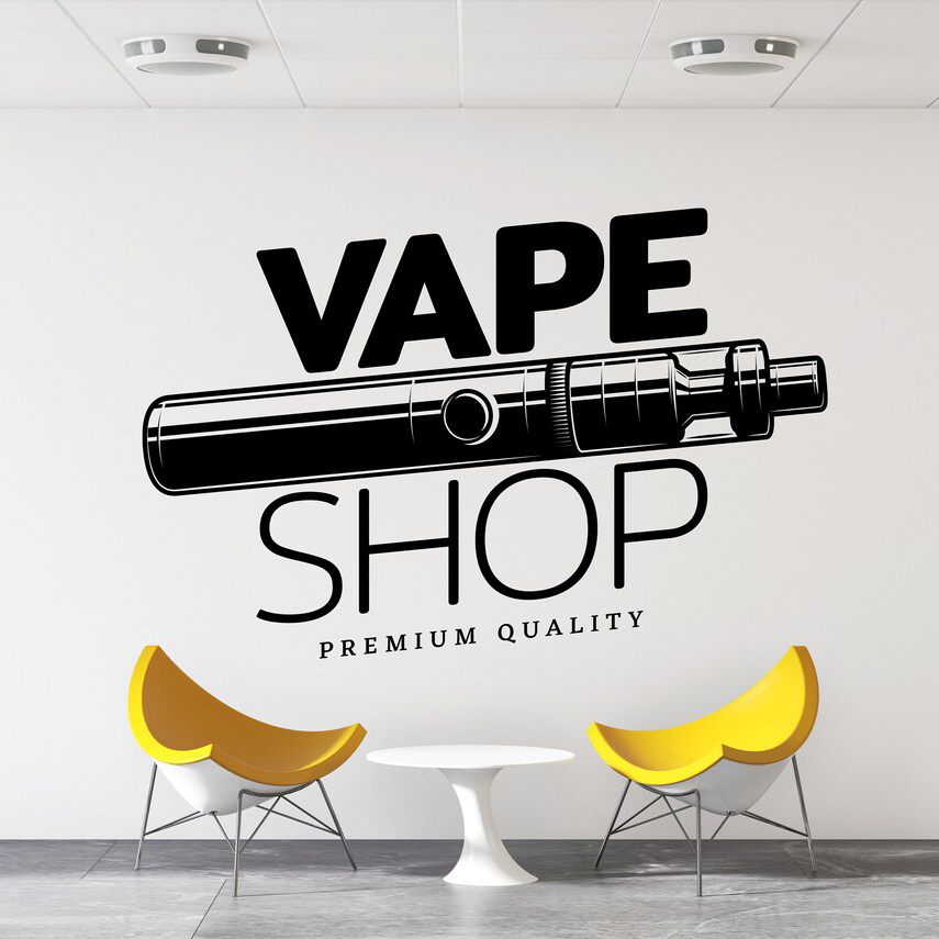 Vape Shop Wall Decal Window St - مراجعة Vaping Store وسعره