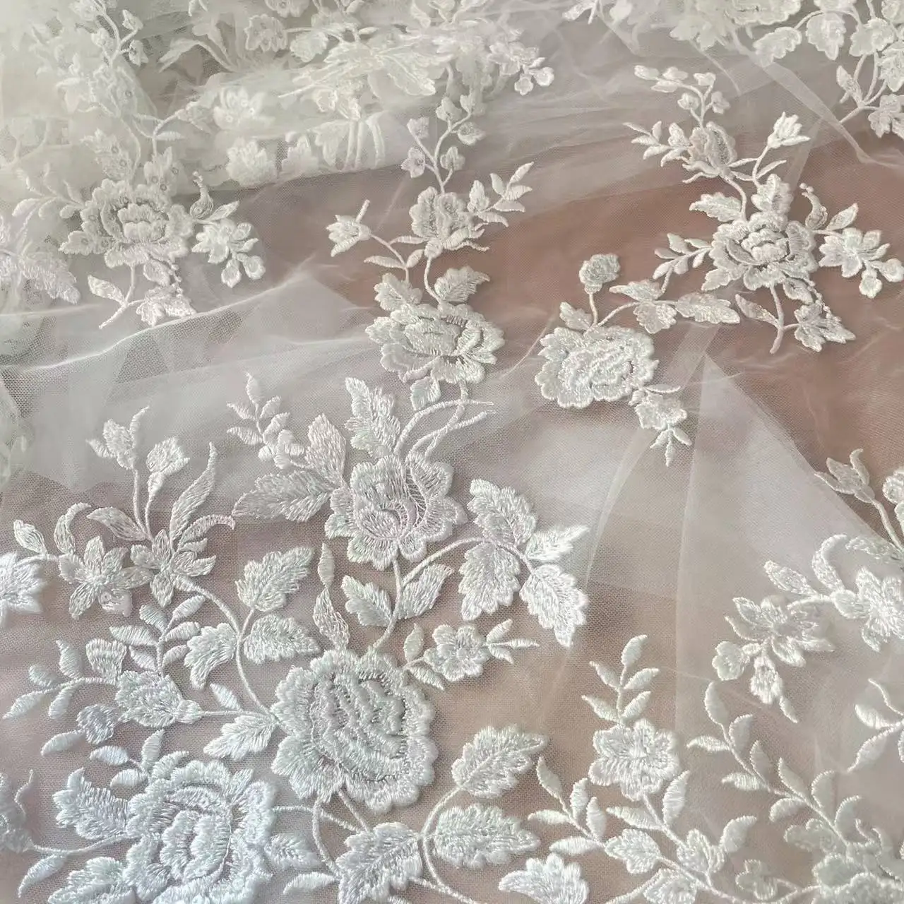 French Embroidered Lace Fabric - مراجعة Dry Herb Vaping Accessories وسعره